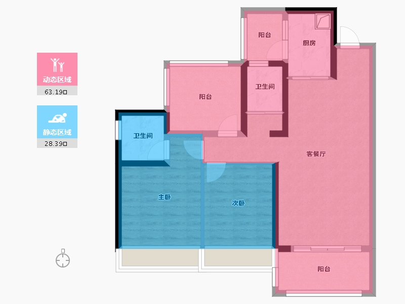 广西壮族自治区-防城港市-上思碧桂园-82.56-户型库-动静分区