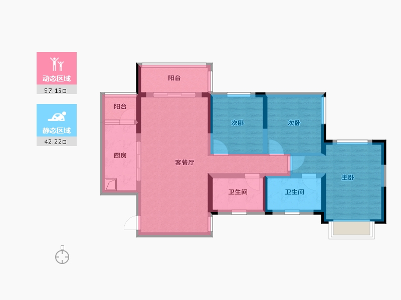 四川省-宜宾市-和都国际社区-120.00-户型库-动静分区