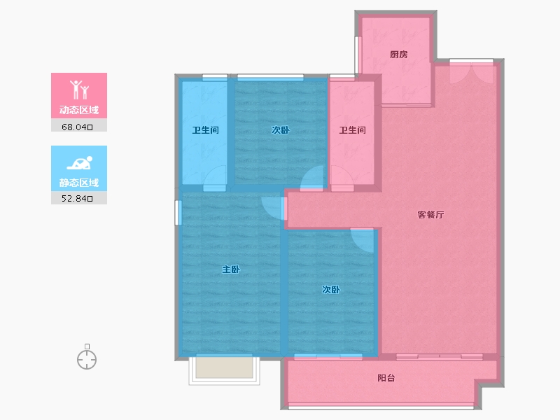 陕西省-榆林市-榆溪尚品-109.23-户型库-动静分区