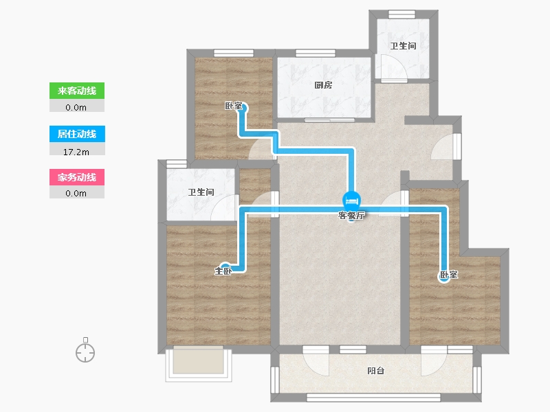 河北省-邢台市-遇建当代上品-77.92-户型库-动静线