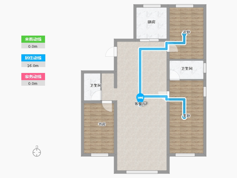 黑龙江省-齐齐哈尔市-翰林尚品-106.00-户型库-动静线