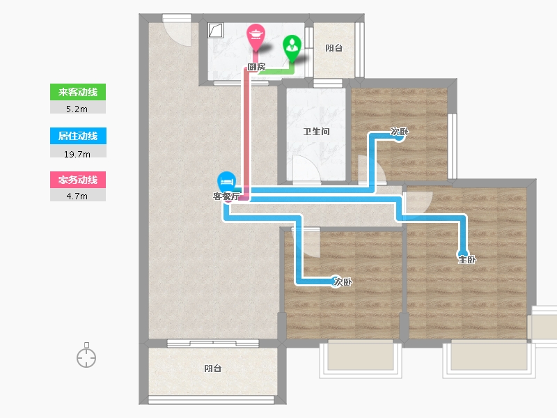 广东省-广州市-时尚广场-77.60-户型库-动静线