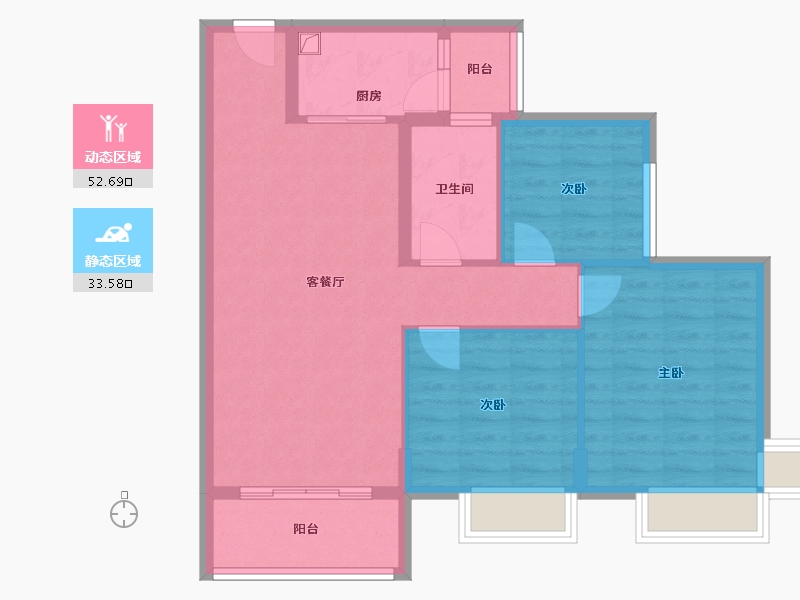 广东省-广州市-时尚广场-77.60-户型库-动静分区