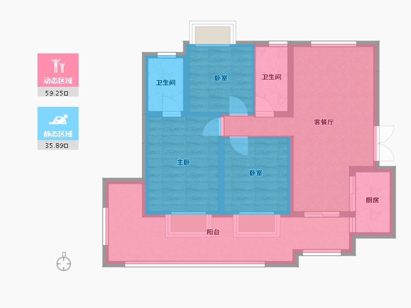 四川省-遂宁市-遂宁金融商业中心-83.96-户型库-动静分区