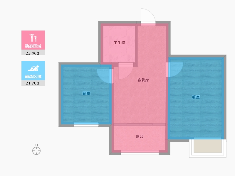 山东省-烟台市-金晖水清木华-38.55-户型库-动静分区