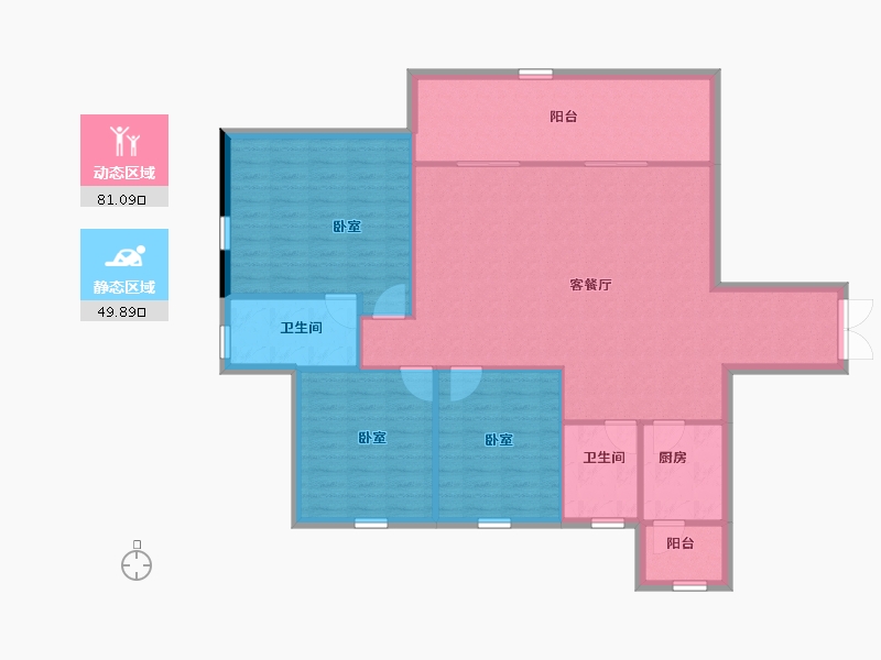 贵州省-六盘水市-恒维·凤凰里-121.03-户型库-动静分区