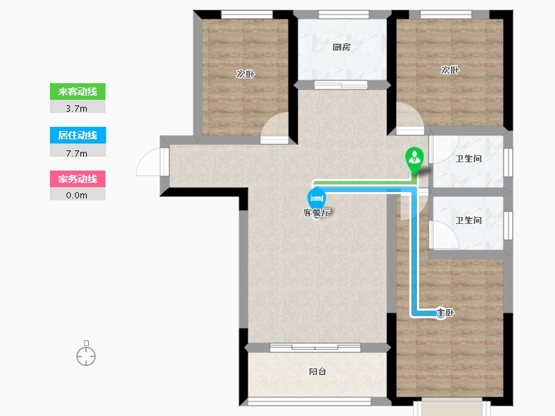 陕西省-榆林市-巨威金水熙岸-78.31-户型库-动静线