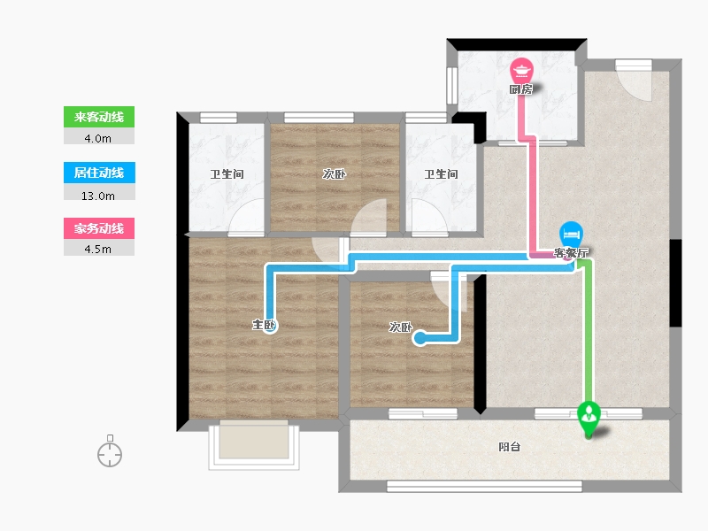 福建省-泉州市-福建一建桃源世家-77.94-户型库-动静线