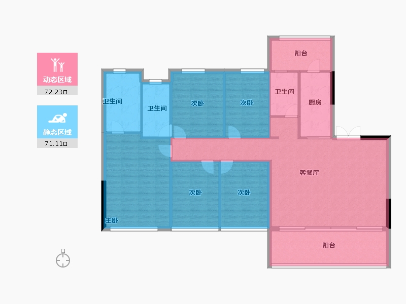 四川省-眉山市-永兴·铂金汇-131.20-户型库-动静分区