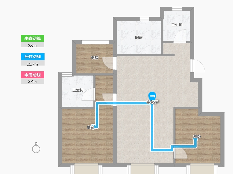 北京-北京市-中建长安麓院-72.00-户型库-动静线