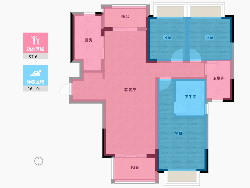 四川省-成都市-保利云上-82.78-户型库-动静分区