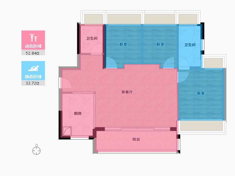 广东省-深圳市-云上润府-77.48-户型库-动静分区