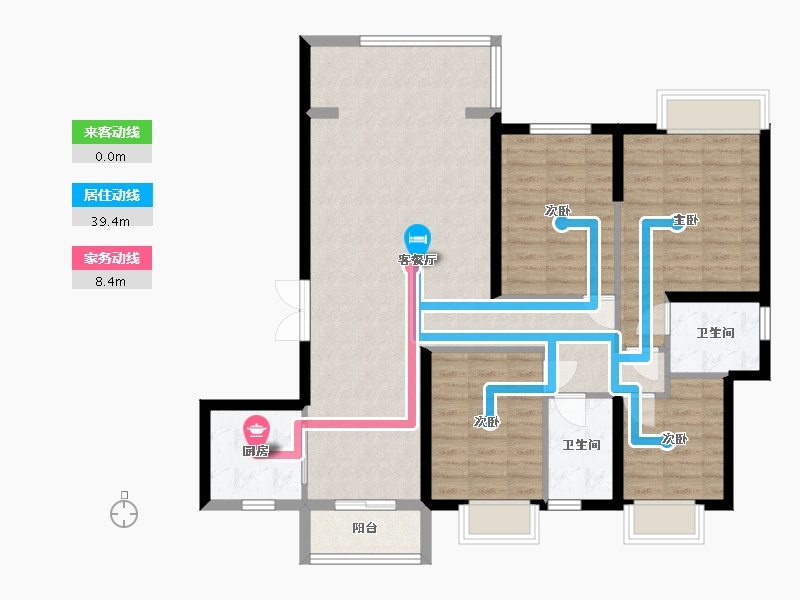 福建省-泉州市-西宅小区-120.00-户型库-动静线