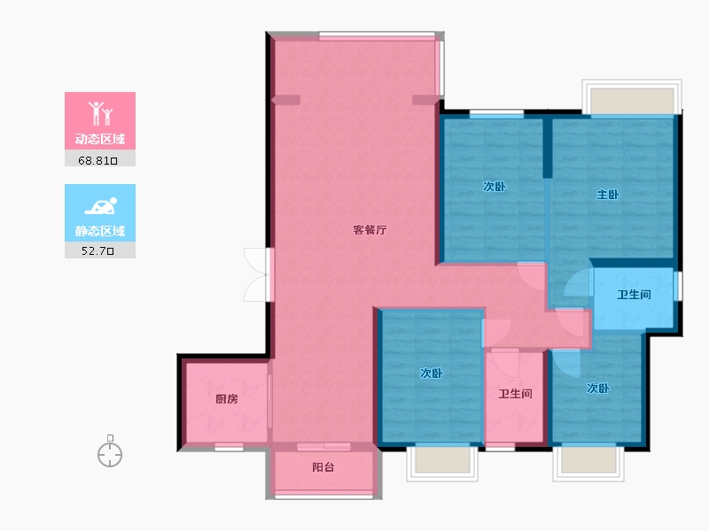 福建省-泉州市-西宅小区-120.00-户型库-动静分区