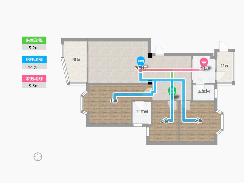 广东省-中山市-天明花园-B区-91.97-户型库-动静线