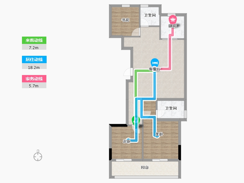 浙江省-杭州市-地铁越秀·星缦云渚-89.35-户型库-动静线