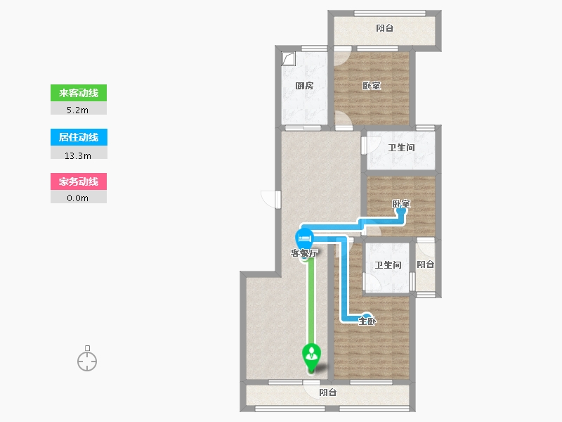 山东省-枣庄市-瑞源佳苑-104.22-户型库-动静线