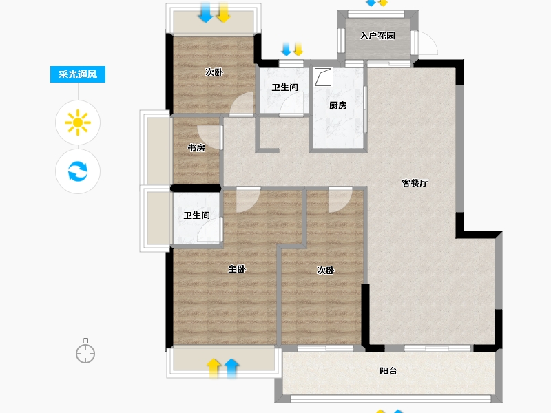 福建省-三明市-凤凰豪庭-99.76-户型库-采光通风