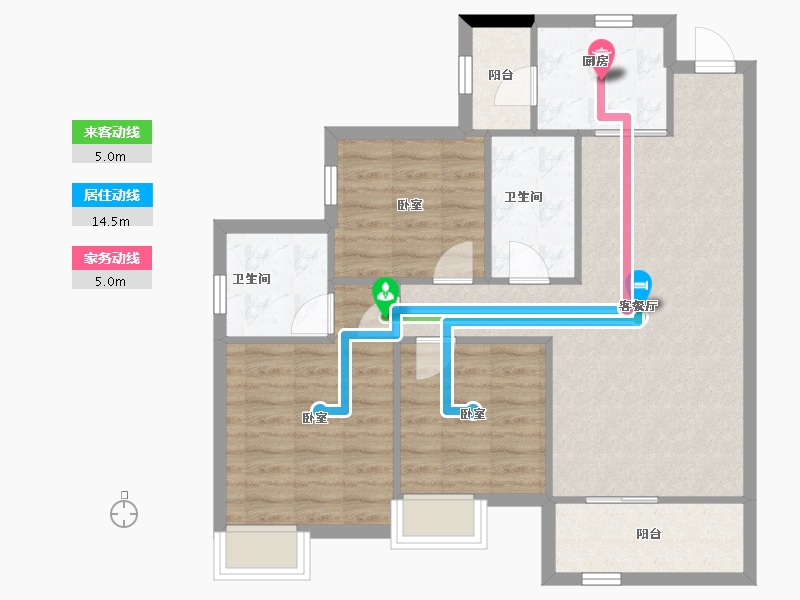 四川省-成都市-凤栖南庭-81.77-户型库-动静线