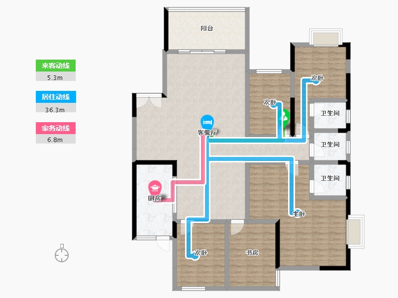 贵州省-遵义市-城投葡萄井壹號-154.81-户型库-动静线