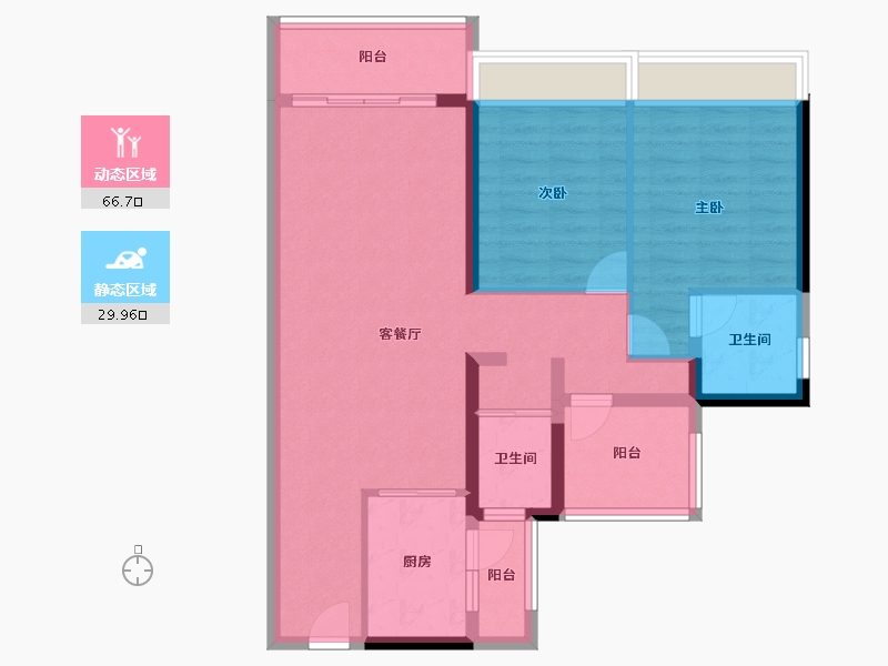 广东省-清远市-碧桂园云璟-86.11-户型库-动静分区