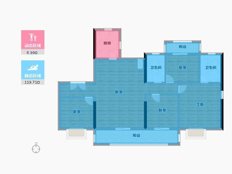 福建省-泉州市-城建金域华府-114.21-户型库-动静分区