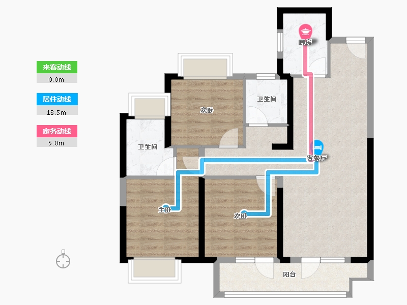 湖北省-武汉市-坤合云海城-81.89-户型库-动静线