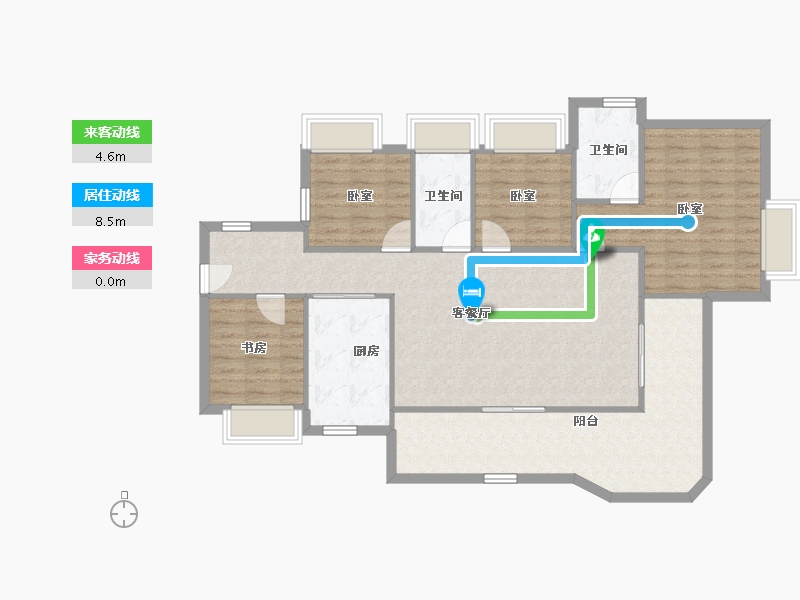 广东省-东莞市-滨海润府-113.77-户型库-动静线