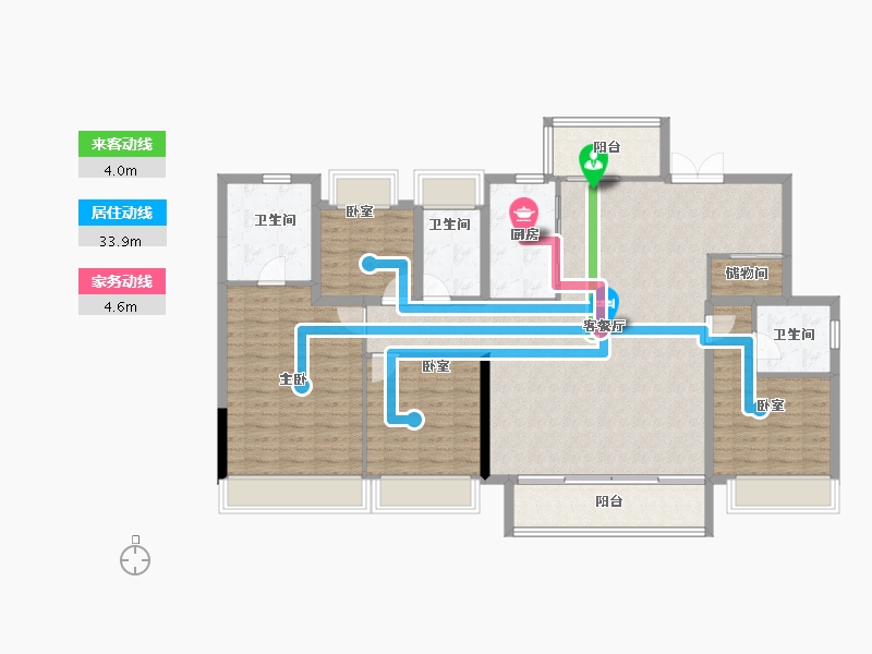 四川省-成都市-招商新川臻境-135.01-户型库-动静线