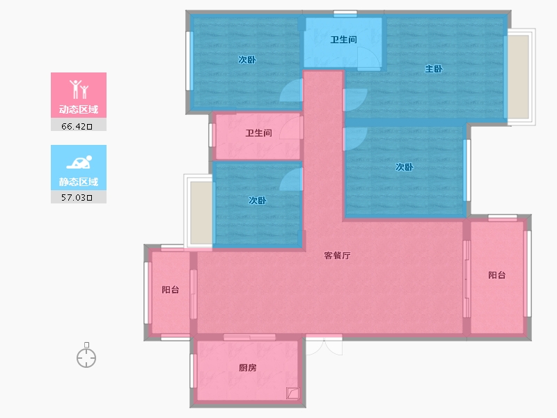 湖南省-衡阳市-锦绣兰亭-108.80-户型库-动静分区