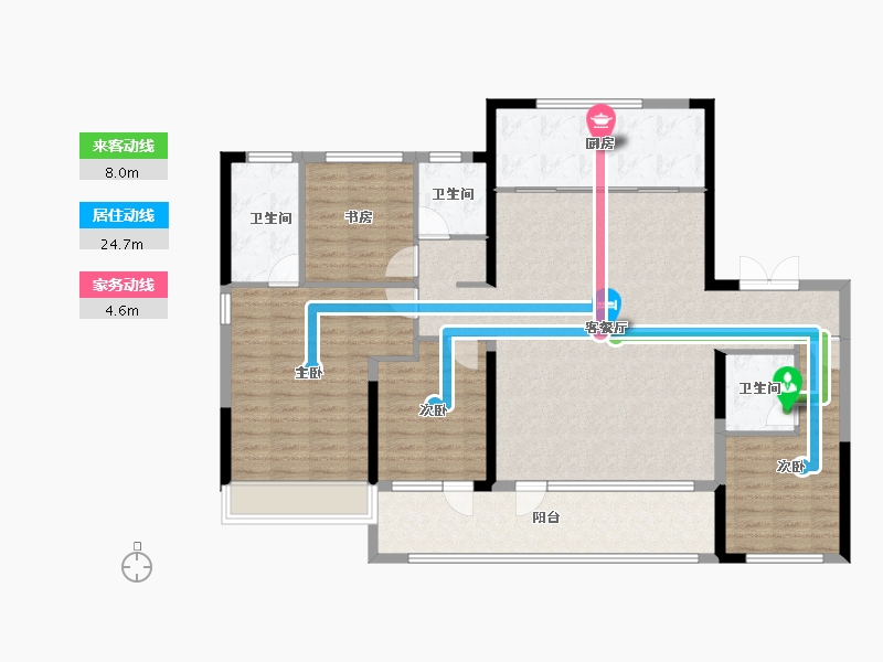 山东省-青岛市-青岛滨海国际中心-134.27-户型库-动静线