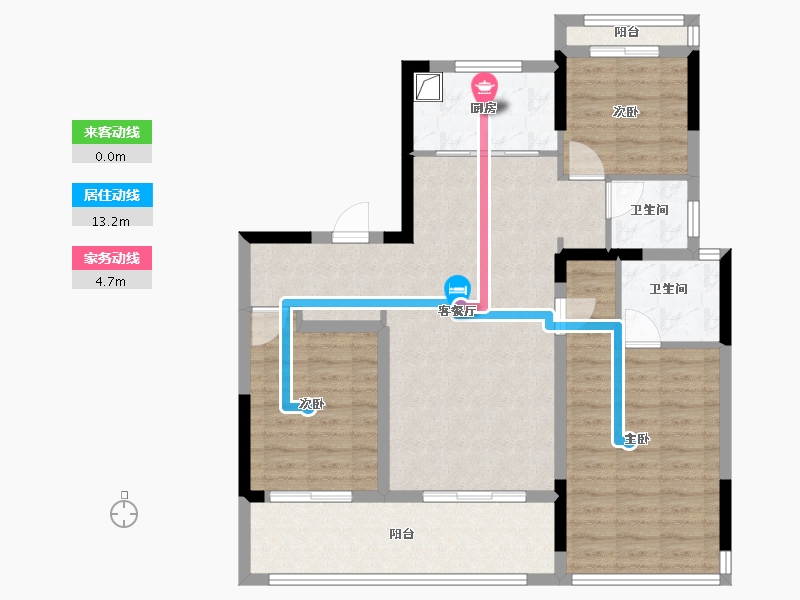 浙江省-台州市-裕景壹号公馆-92.92-户型库-动静线