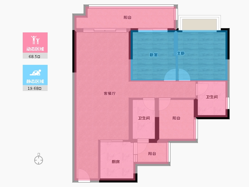 广东省-中山市-锦绣海湾城-78.40-户型库-动静分区