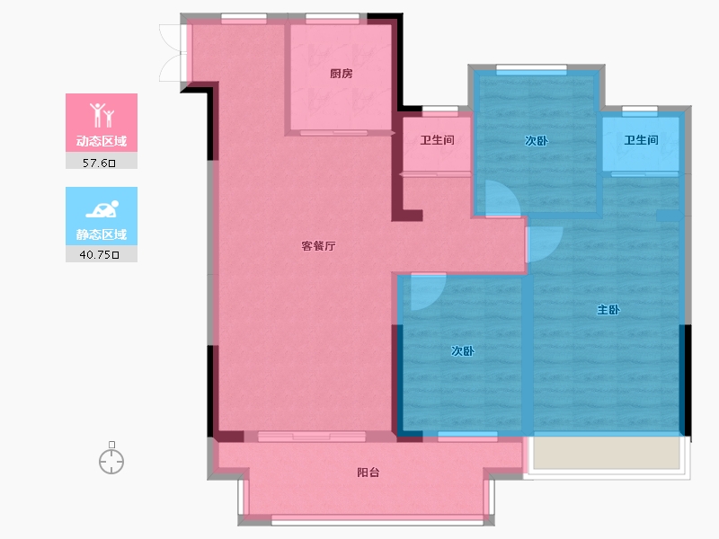 湖北省-十堰市-震洋贵府-94.40-户型库-动静分区