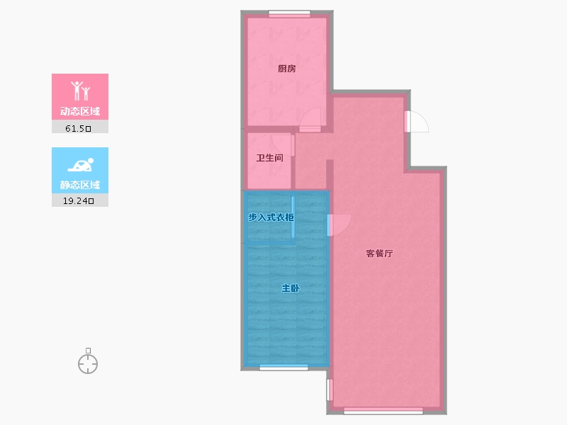 黑龙江省-齐齐哈尔市-翰林尚品-72.85-户型库-动静分区