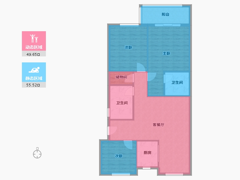 河南省-商丘市-金桂园-96.35-户型库-动静分区