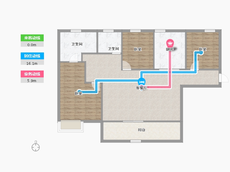 甘肃省-兰州市-万科水晶城-112.68-户型库-动静线