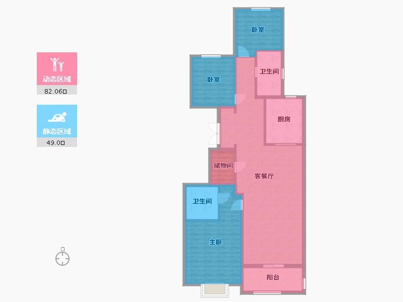 上海-上海市-新湖明珠城-118.98-户型库-动静分区