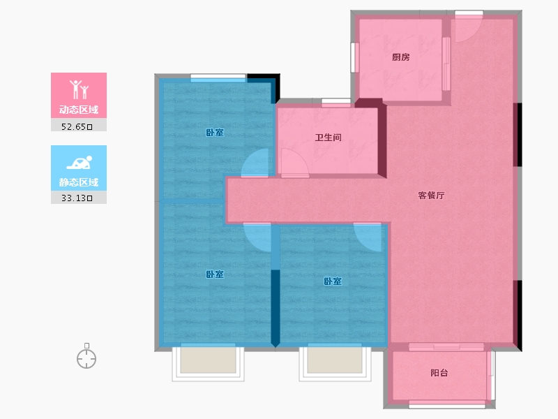 湖北省-武汉市-新城桃李郡-77.60-户型库-动静分区