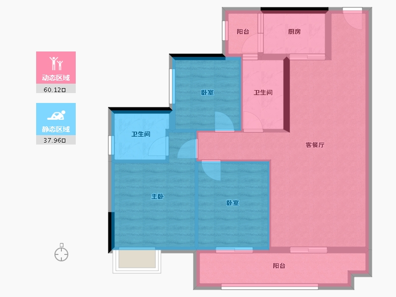 贵州省-遵义市-阳光城溪山悦-87.93-户型库-动静分区