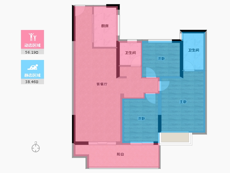 江西省-上饶市-湖城春晓-85.00-户型库-动静分区