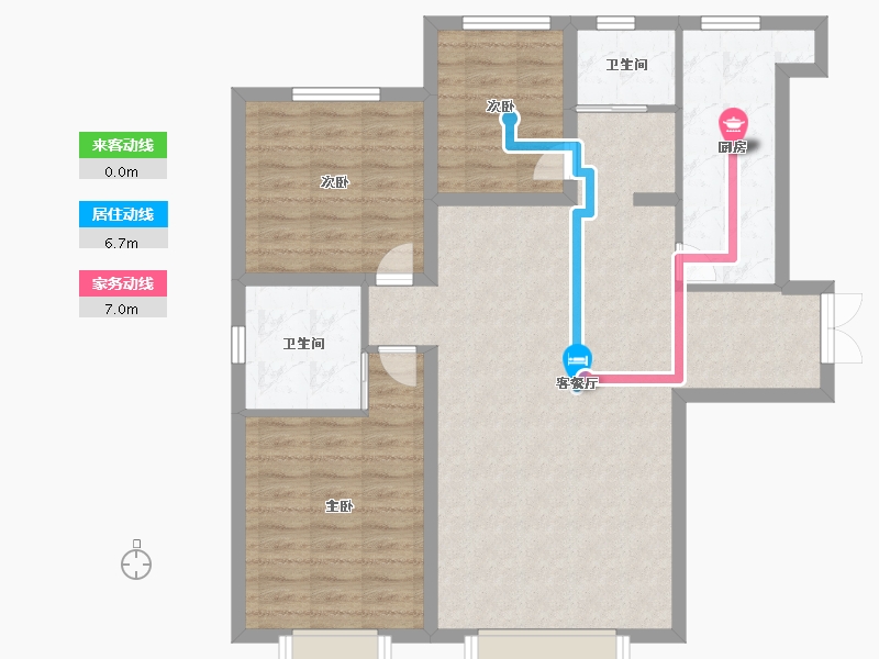 新疆维吾尔自治区-乌鲁木齐市-中建·玖悦-94.00-户型库-动静线