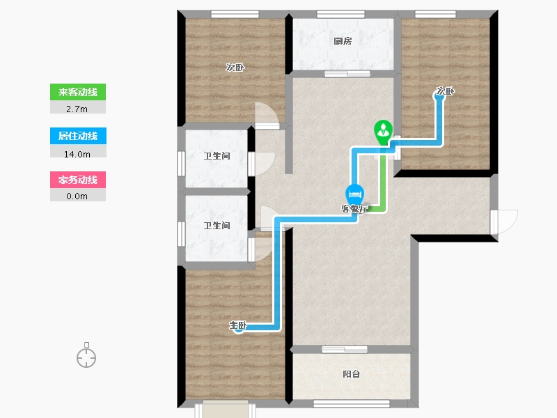 甘肃省-兰州市-瑞岭锦绣家园-111.00-户型库-动静线