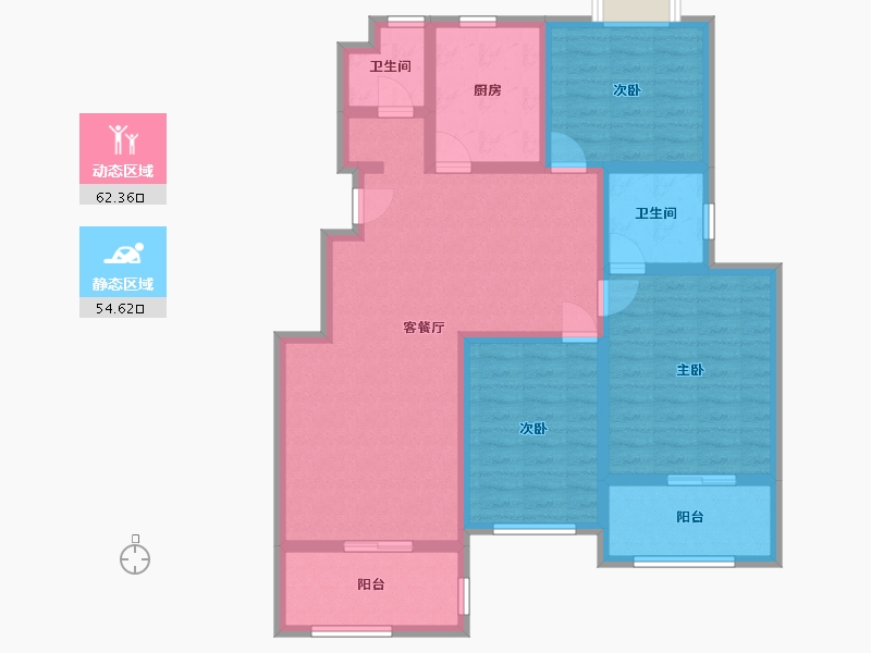 安徽省-巢湖市-迎宾首府-93.60-户型库-动静分区