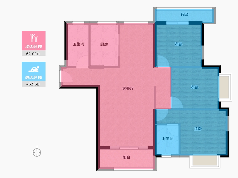 福建省-泉州市-城建·江南里-98.00-户型库-动静分区