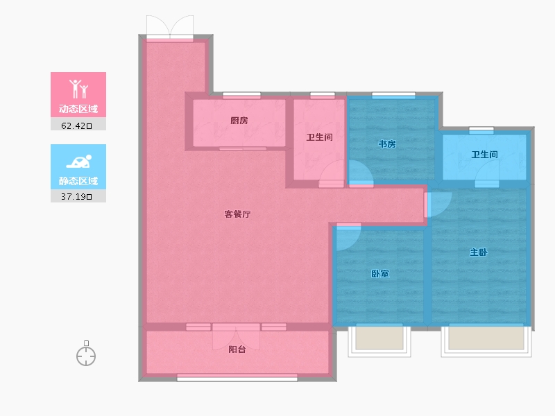 山西省-运城市-熙溪里-88.21-户型库-动静分区