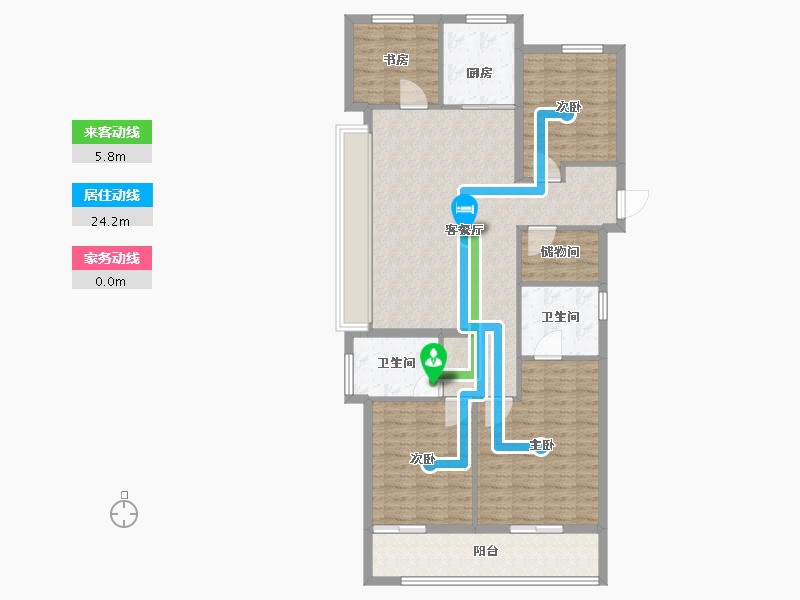 浙江省-杭州市-滨江大家招商锦翠金宸府-110.00-户型库-动静线