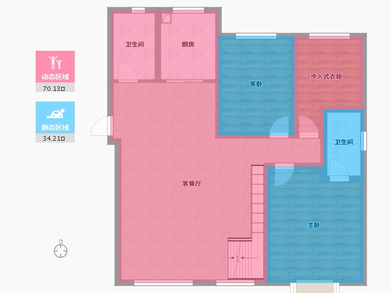 内蒙古自治区-赤峰市-航安金和学苑-93.42-户型库-动静分区