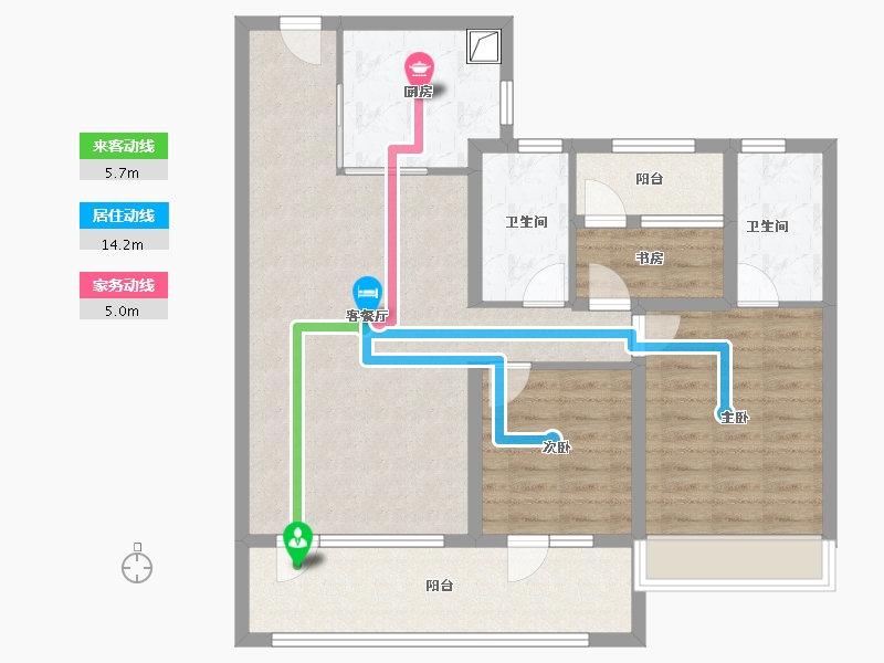 山东省-青岛市-青铁安澜地-96.02-户型库-动静线