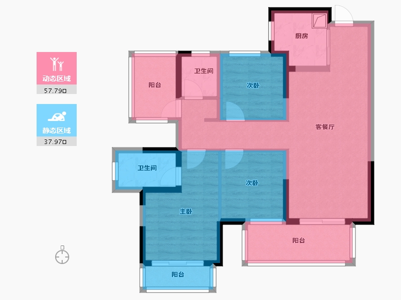 广西壮族自治区-南宁市-大唐盛世旭辉府-78.16-户型库-动静分区